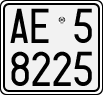 License plate of Italy, Motorcycles (1994 year series)
