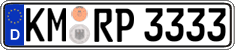 German license plate, Regular plates
