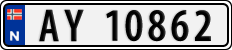 License plate of Norway, Cars