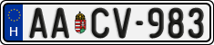 license plates of Hungary, Regular plates (2022)
