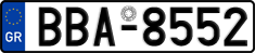 License plate of Greece, Cars