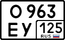 License plate Russia, Cars