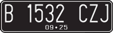 License plate of Indonesia, Regular plates