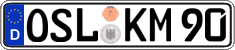 German license plate, Regular plates