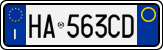 License plate of Italy, Cars (1994 year series)