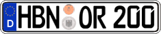 German license plate, Regular plates