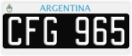 License plate of Argentina, Cars (1995, ABC 123)