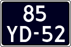License plate of the Netherlands, Imported oldtimers (cars)