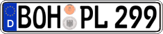 German license plate, Regular plates