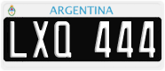 License plate of Argentina, Cars (1995, ABC 123)