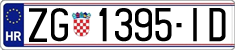 License plate of Croatia, Regular plates