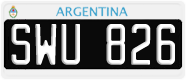 License plate of Argentina, Cars (1995, ABC 123)