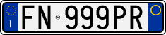 License plate of Italy, Cars (1994 year series)