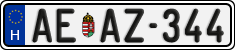 license plates of Hungary, Regular plates (2022)