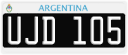 License plate of Argentina, Cars (1995, ABC 123)