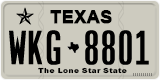 Texas, Regular plates (2012) (АBC-1234)