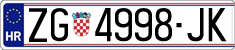 License plate of Croatia, Regular plates
