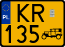 License plates of Poland, Oldtimers