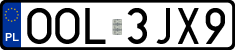 License plates of Poland, Regular car plates