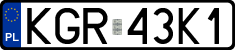 License plates of Poland, Regular car plates