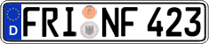German license plate, Regular plates