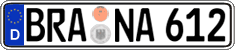 German license plate, Regular plates