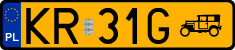 License plates of Poland, Oldtimers
