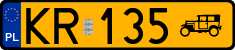 License plates of Poland, Oldtimers