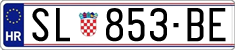 License plate of Croatia, Regular plates
