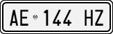 License plate of Italy, Cars (1994 year series)
