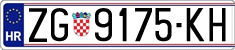 License plate of Croatia, Regular plates
