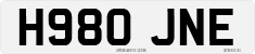 License plate of the United Kingdom, 1983 year system