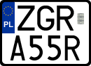 License plates of Poland, Special vehicles and motorcycles