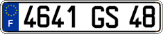 French license plate, FNI