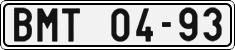 License plate of the Czech Republic, Cars (1960)