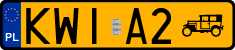 License plates of Poland, Oldtimers