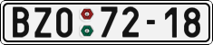 License plate of the Czech Republic, Cars (1960)