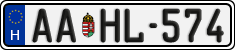 license plates of Hungary, Regular plates (2022)