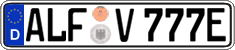 German license plate, Electric vehicles