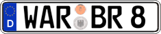 German license plate, Regular plates