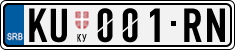 License plate of Serbia, Cars