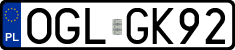 License plates of Poland, Regular car plates