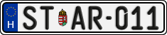 license plates of Hungary, Regular plates (2022)