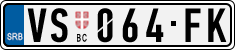 License plate of Serbia, Cars