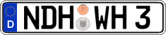 German license plate, Regular plates