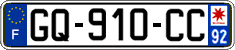 French license plate, SIV (ordinary)
