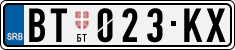 License plate of Serbia, Cars