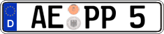 German license plate, Regular plates