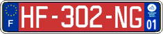 French license plate, SIV (free zones)