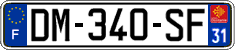 French license plate, SIV (ordinary)
